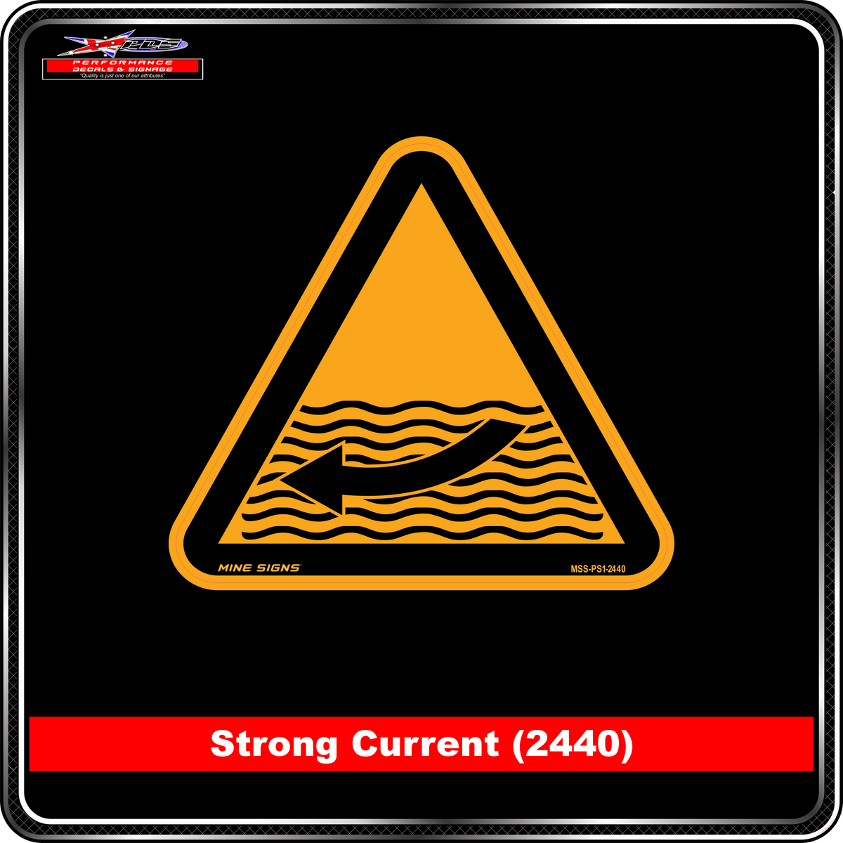 Strong Current (Pictogram 2440) Safety Sign