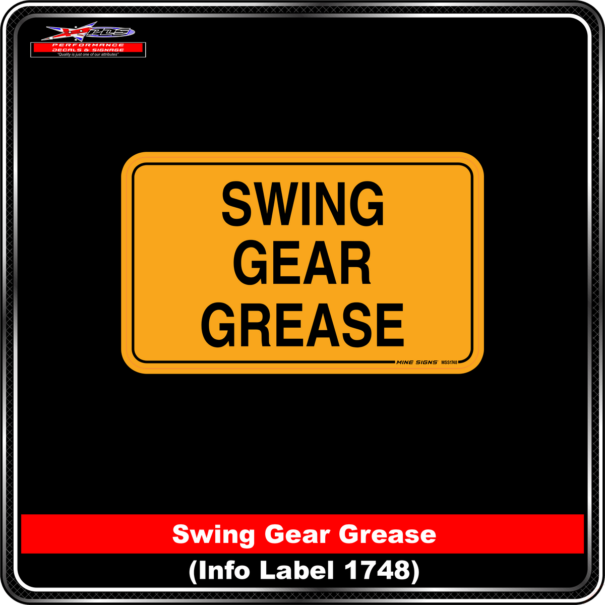 Swing Gear Grease (Info Label 1748)