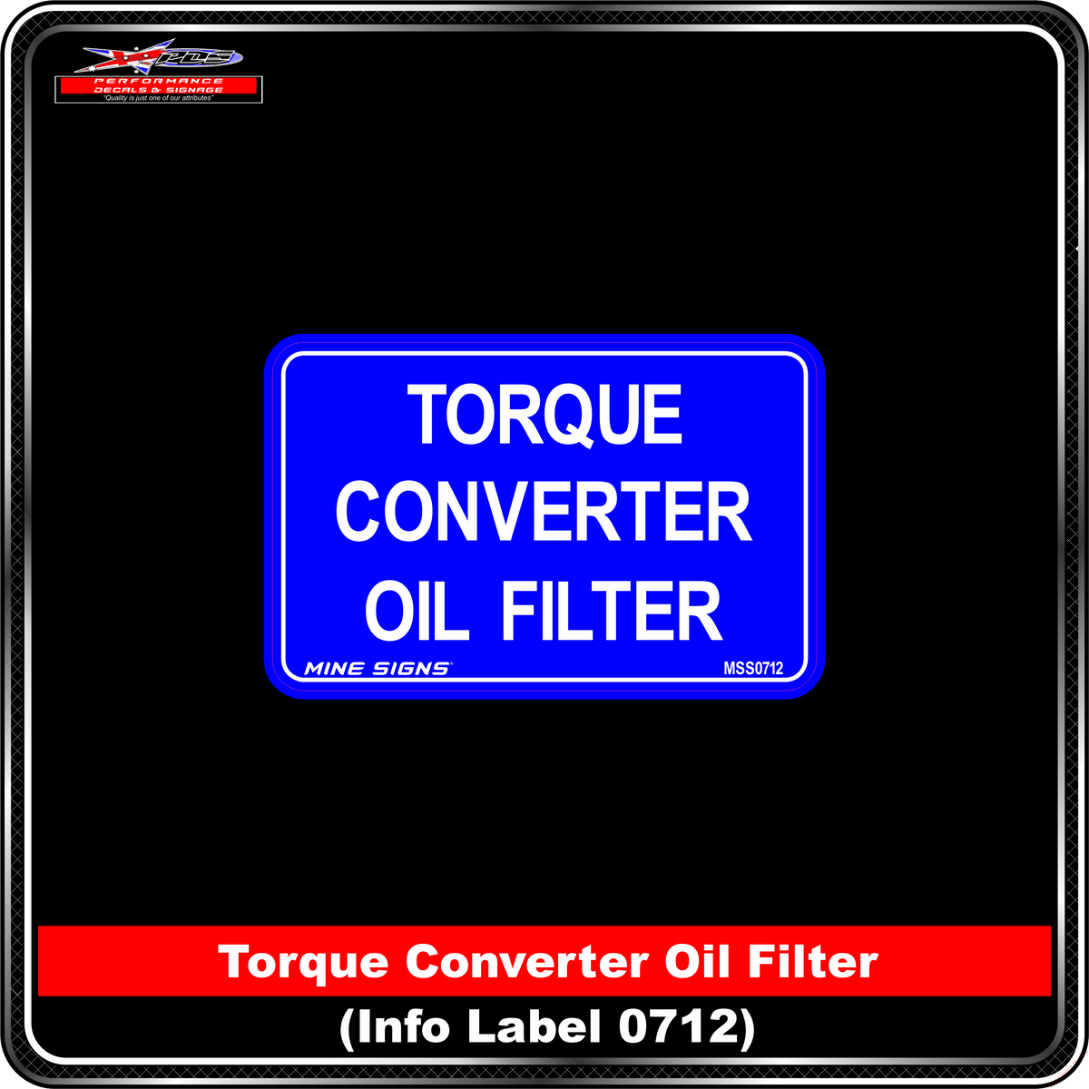 Torque Converter Oil Filter (Info Label 0712) 80 x 125 mm