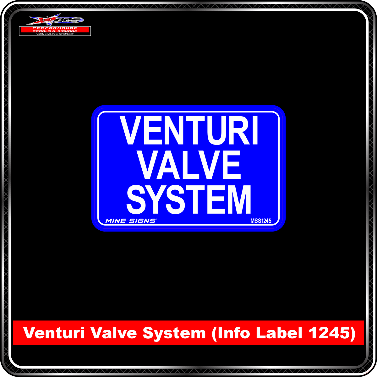 Venturi Valve System (Info Label 1245) 80 x 125 mm