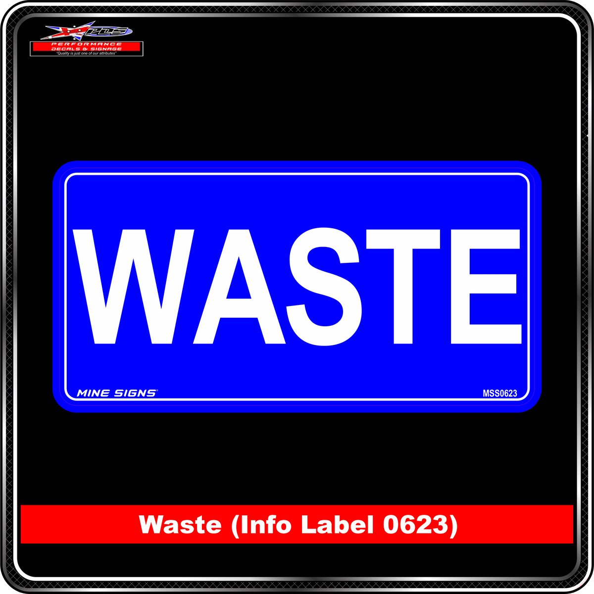 Waste (Info Label 0623) 100 x 200 mm