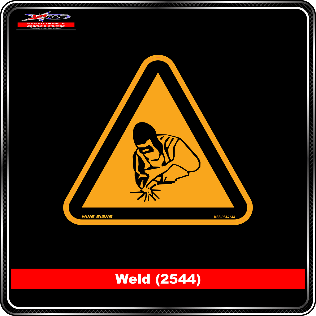 Welding (Pictogram 2544) Warning Sign