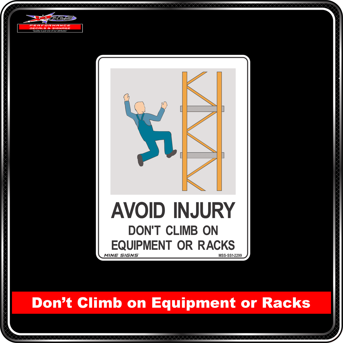 Avoid Injury Don't Climb on Equipment or Racks