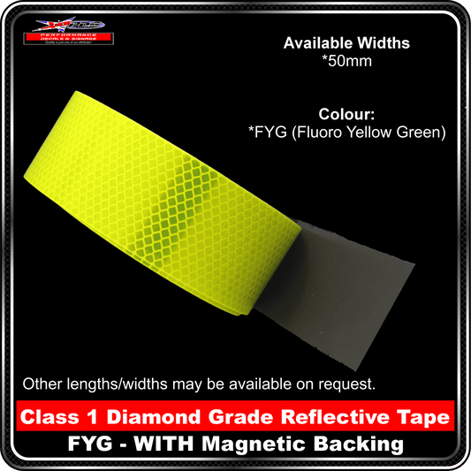 3M Diamond Grade Class 1 Reflective with Magnetic Backing (Rolls)