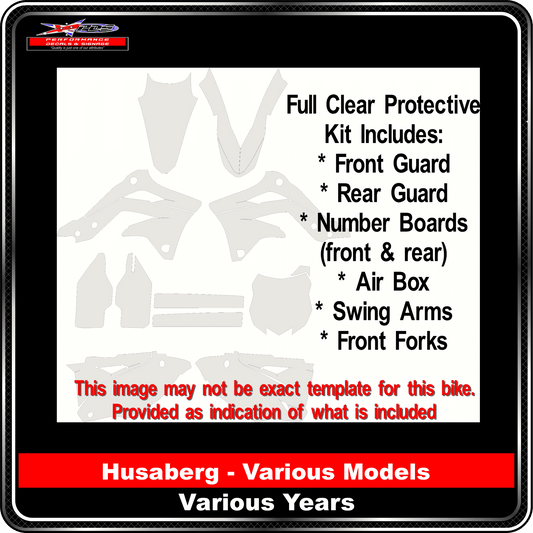 Motorbike Clear Protective Decals Husaberg