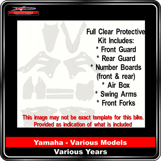 Motorbike Clear Protective Decals Yamaha
