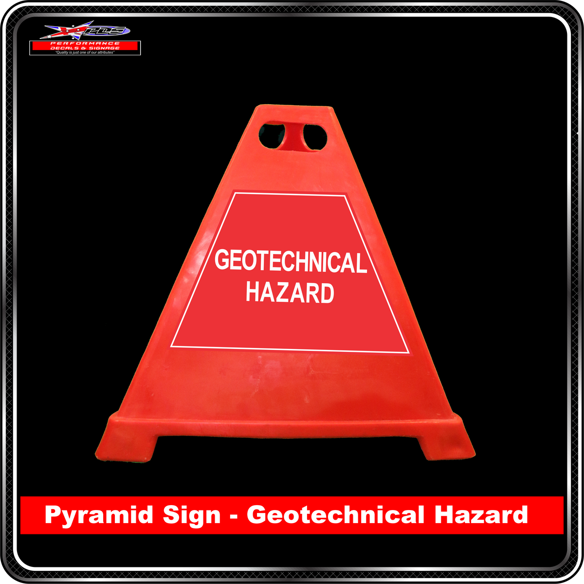 Pyramid Signs - Geotechnical Hazard - Label to Suit Pyramids