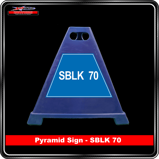 Pyramid Signs - SBLK 70 - Label to Suit Pyramids