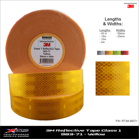 3M Yellow (983-71) Diamond Grade Class 1 Reflective Tape