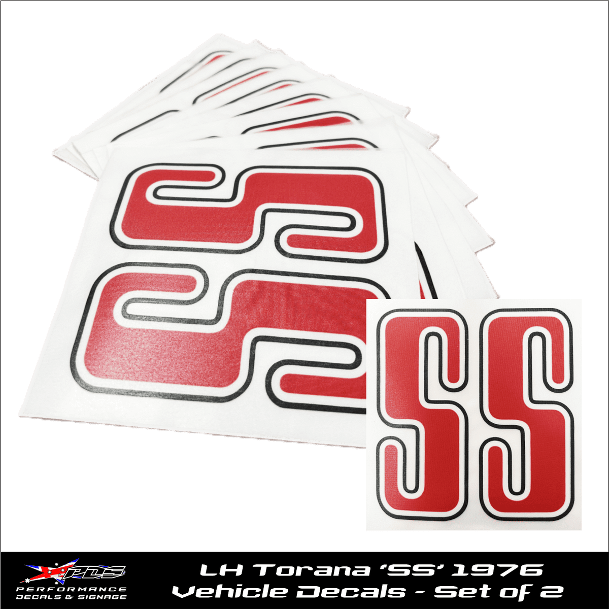 LH Torana SS Red and Black Decals - 1976