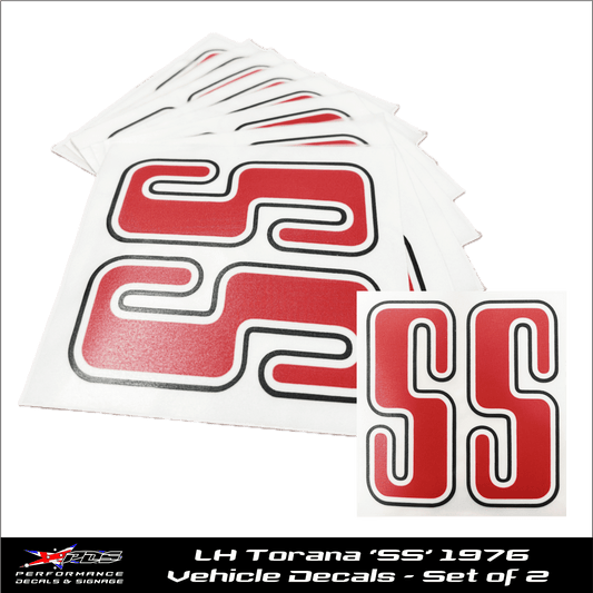 LH Torana SS Red and Black Decals - 1976