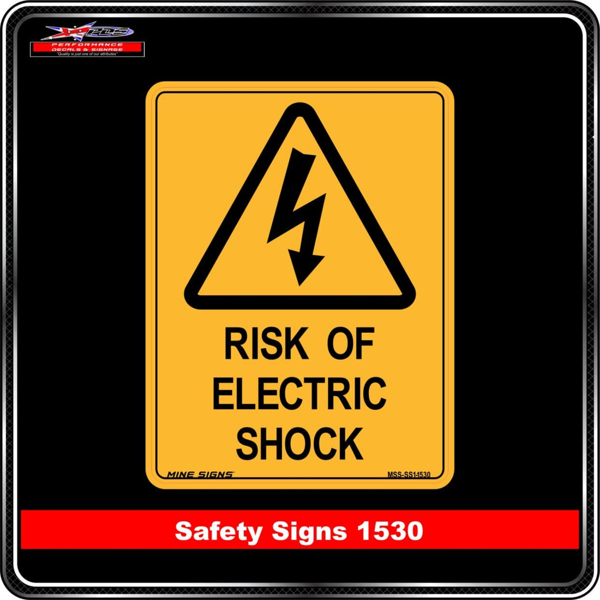 Warning Risk of Electric Shock (Safety Sign 1530)