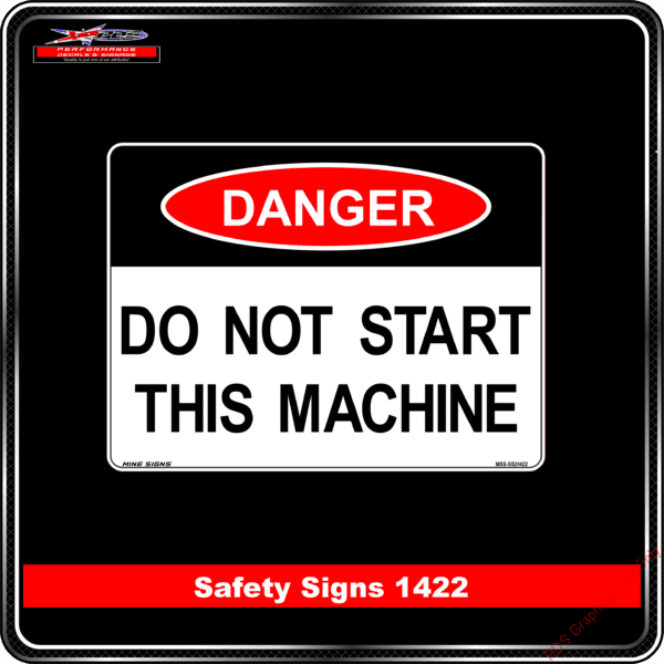 Danger 1422 PDS do not start this machine