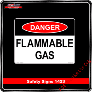 Danger 1423 PDS Flammable Gas