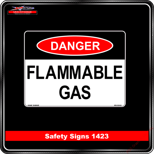 Danger 1423 PDS Flammable Gas
