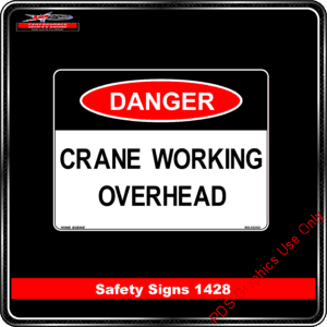 Danger 1428 PDS crane working overhead