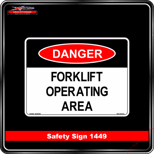 Danger 1449 PDS Forklift Operating Area