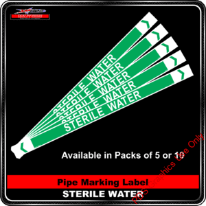 Pipe Markers - Sterile Water