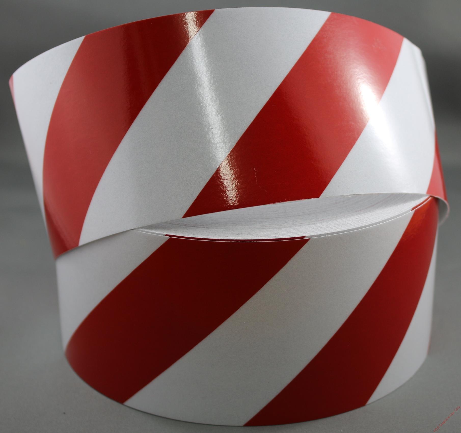 3M 3200 Series Red White Reflective Tape 75mm