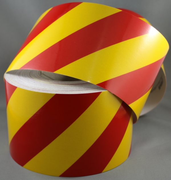 3M 3200 Series Yellow Red Reflective Tape 100mm