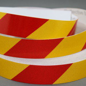 3M 3200 Series Yellow Red Reflective Tape 25mm