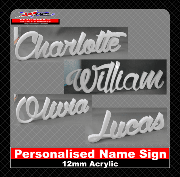 Personal 12mm Acrylic name sign