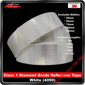 3M 4000 White Reflective Tape 4090