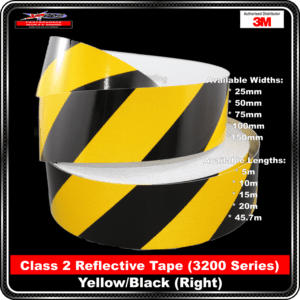 class 2 reflective tape (3200 series) yellow/black (right)