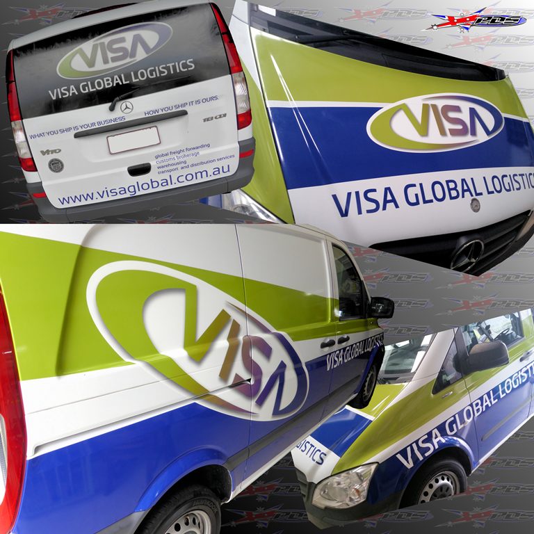 Vehicle Signage Visa Global Logistics Van Decals