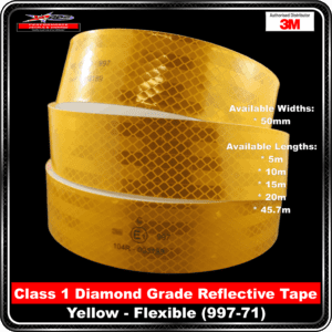 3M Yellow (997-71) Diamond Grade Class 1 Flexible Reflective Tape