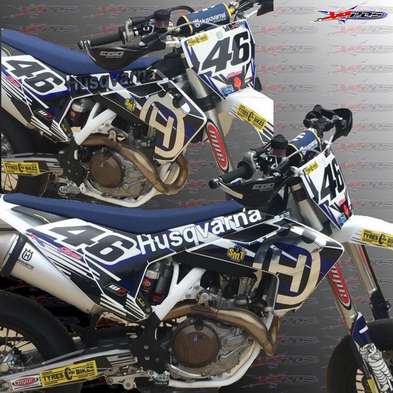 Chrome Husqvarna Motocross Graphics Kit (FS450/FC450 2017)