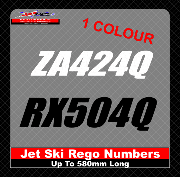 1 Colour Jet Ski Numbers