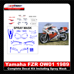1989 Yamaha FZR OW01 Decal Kit (Including Spray Masks)