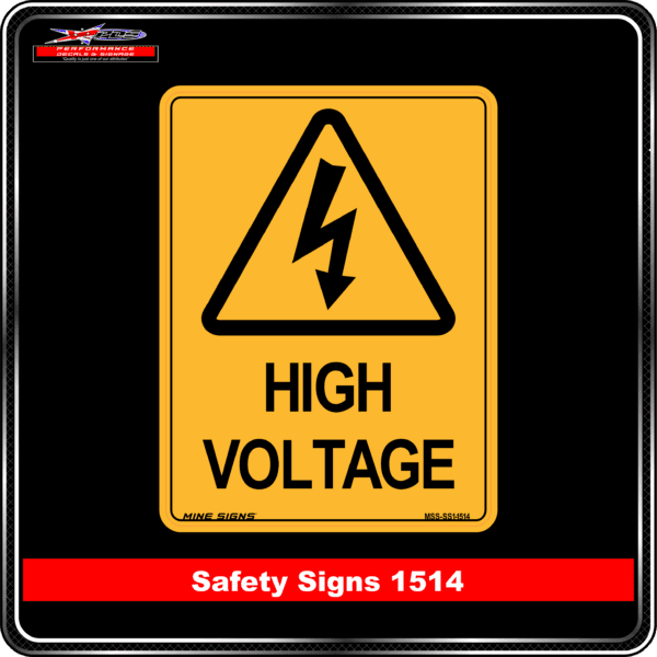 Warning High Voltage (Safety Sign 1514)