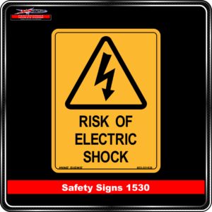 risk of electric shock safety sign