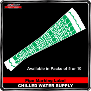 Pipe Marking Label - Chilled Water Supply
