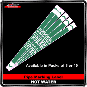 Pipe Marking Label - Hot Water