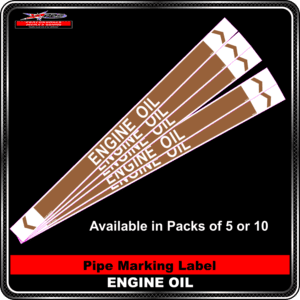 Pipe Marking Label - Engine Oil