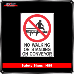 no walking or standing on conveyor