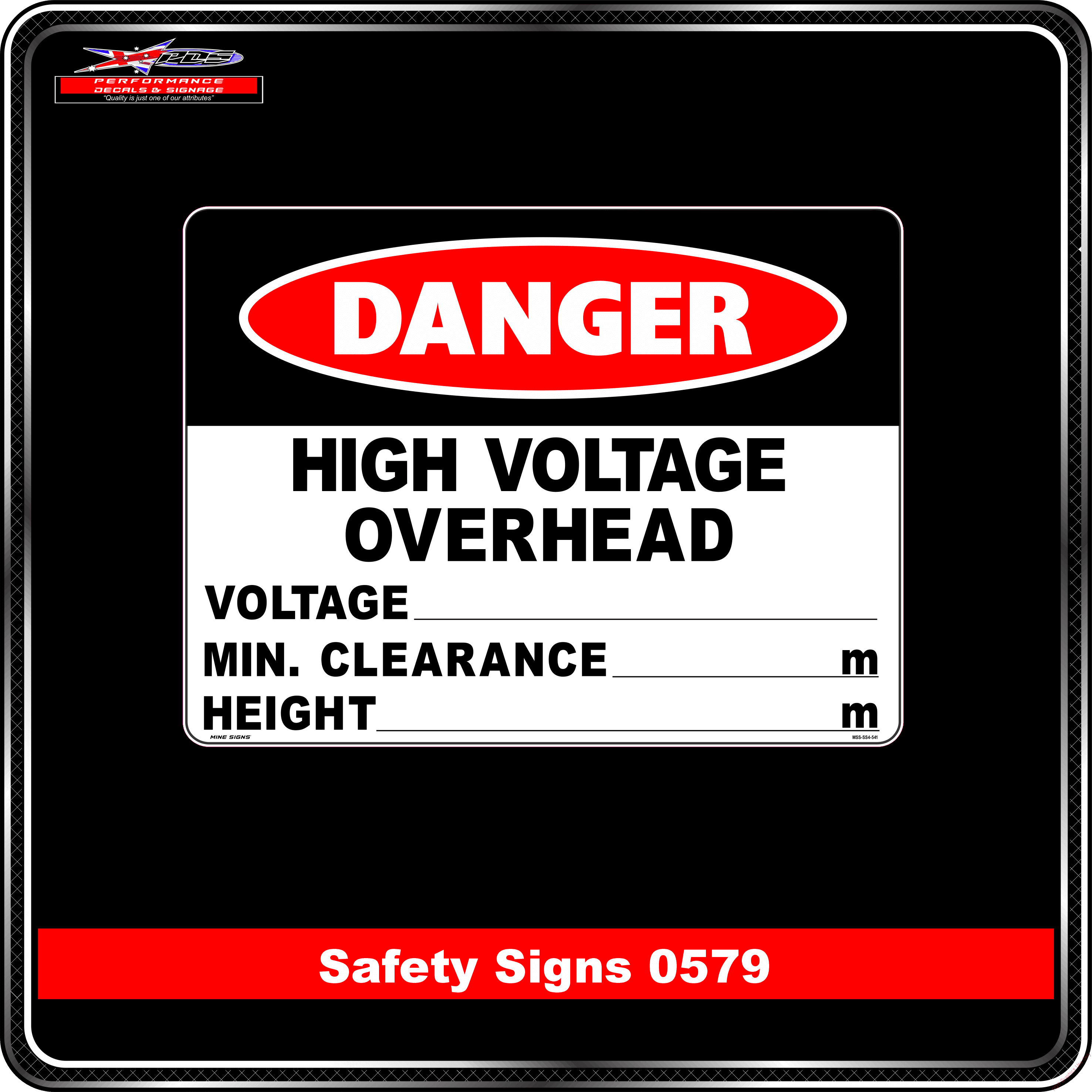 Danger 0579 PDS high voltage