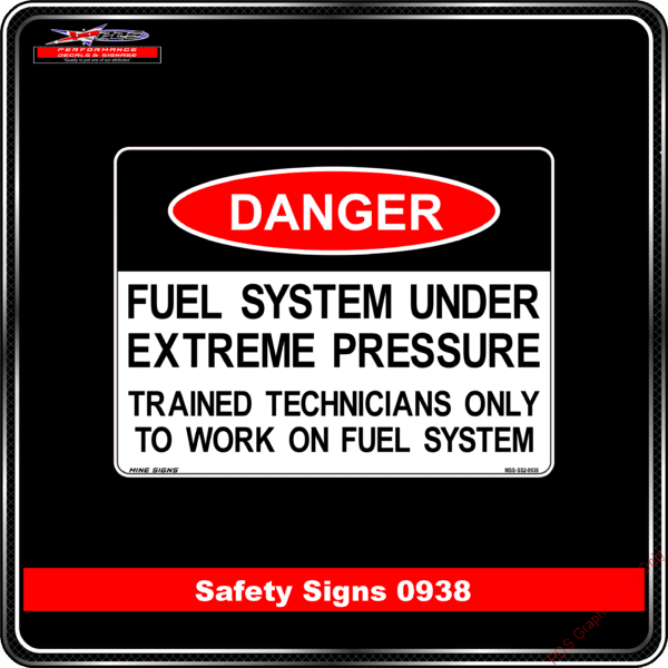Danger 0938 PDS fuel system under extreme pressure