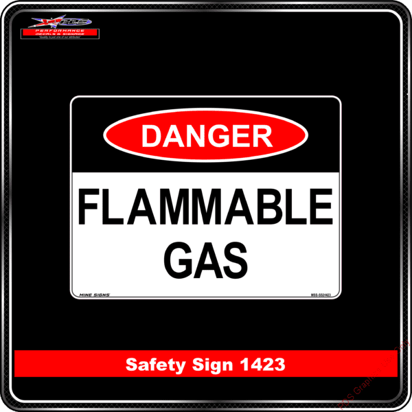 Danger 1423 PDS flammable gas