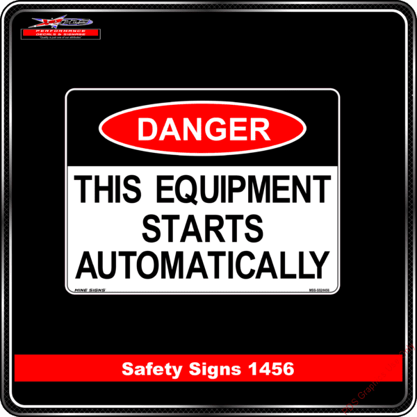 Danger 1456 PDS This Equipment Starts Automatically