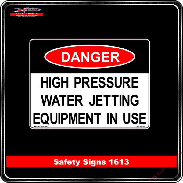 Danger 1613 PDS High pressure water jetting equipment in use