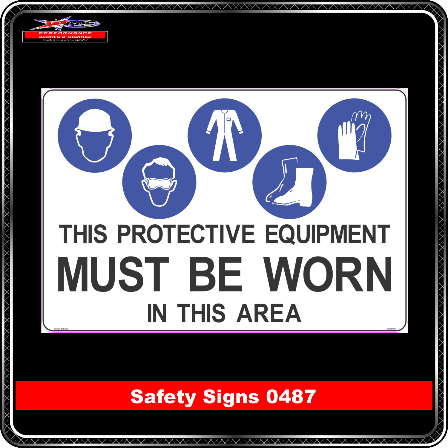 Protective clothing must be worn safety sign Vector Image