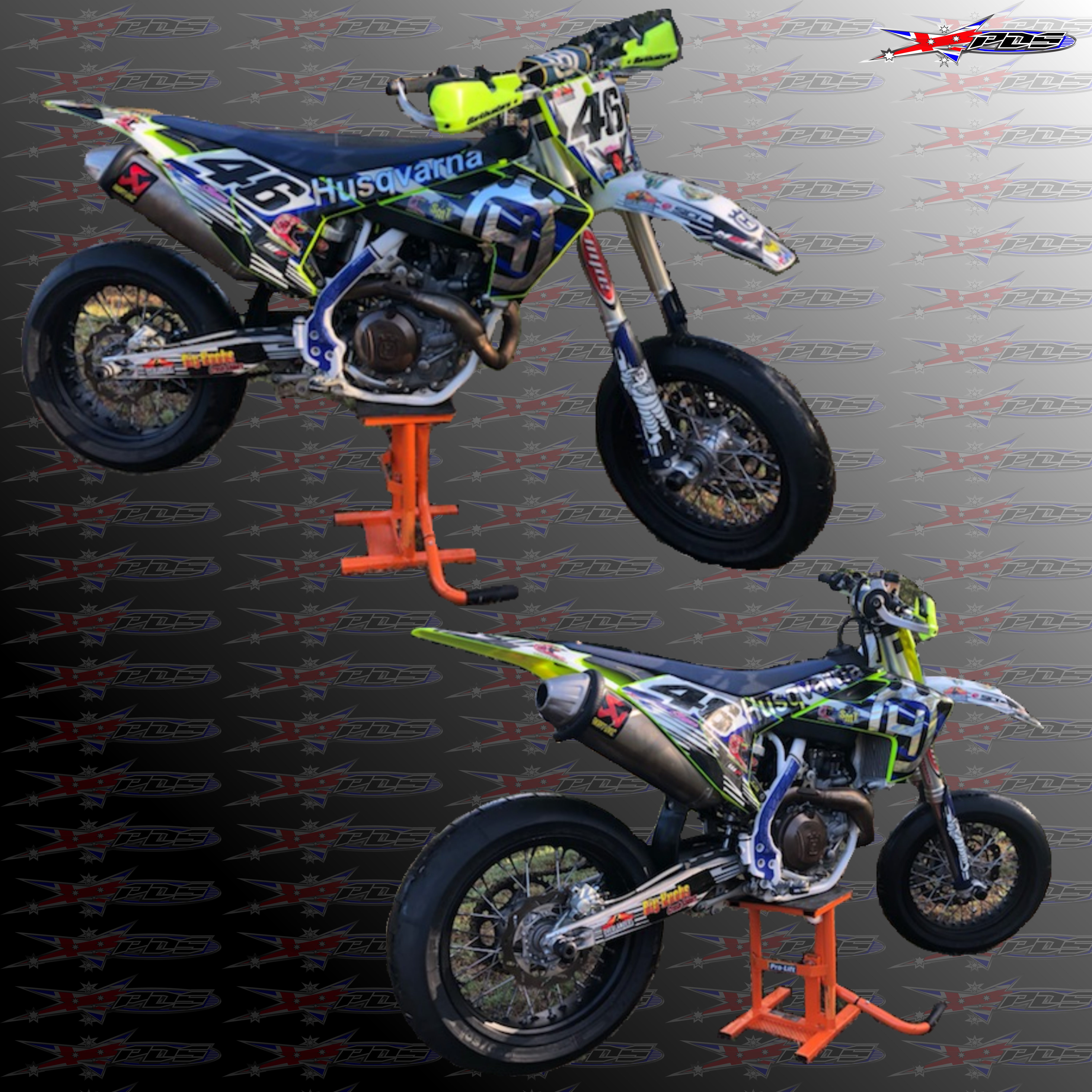 Husqvarna Motocross Graphics Kit with Chrome