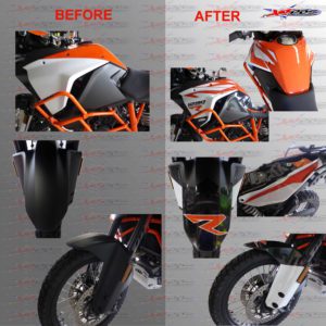 Motorbike Decals Before and After