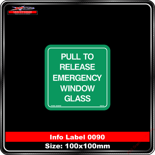 Pull to Release Emergency Window Glass