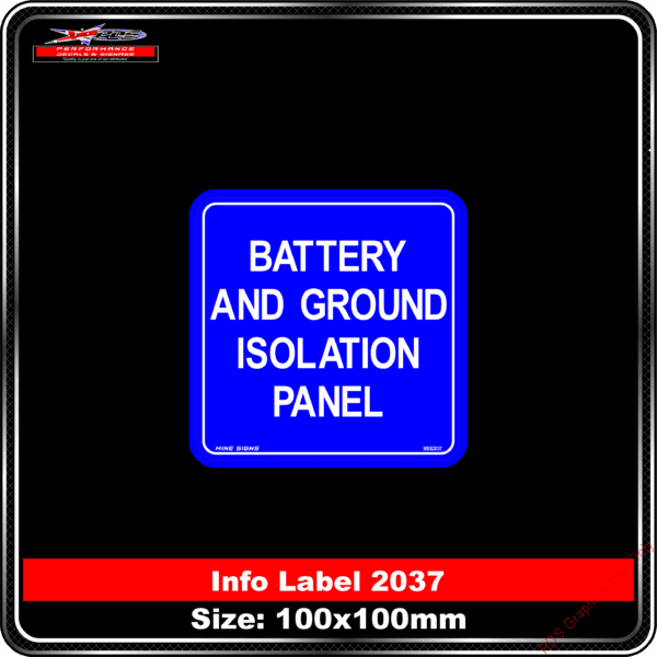 Battery and Ground Isolation Panel