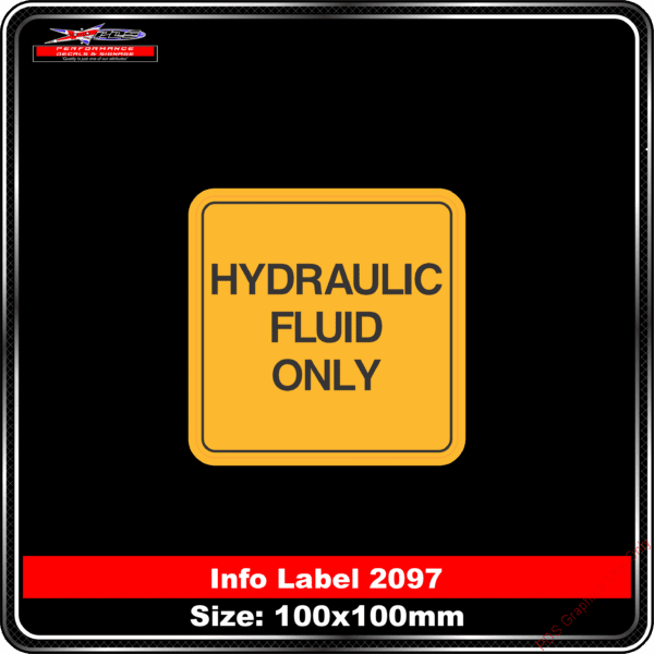Truck Door Decals 6-Pack "HYDRAULIC FLUID ONLY" Vinyl Decals / Stickers - Fuel Door & Machinery Labels Fuel Door Labels Hydraulic Fluid Only - Foto 12